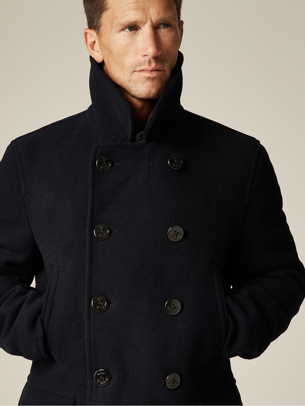 J. CREW Dock peacoat in wool blend with PrimaLoft® Navy Size M NWT $498 C0038 - Picture 3 of 12